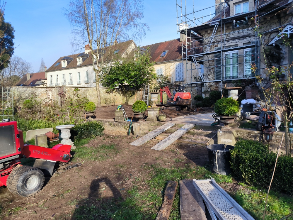 Jardin en cours de finition